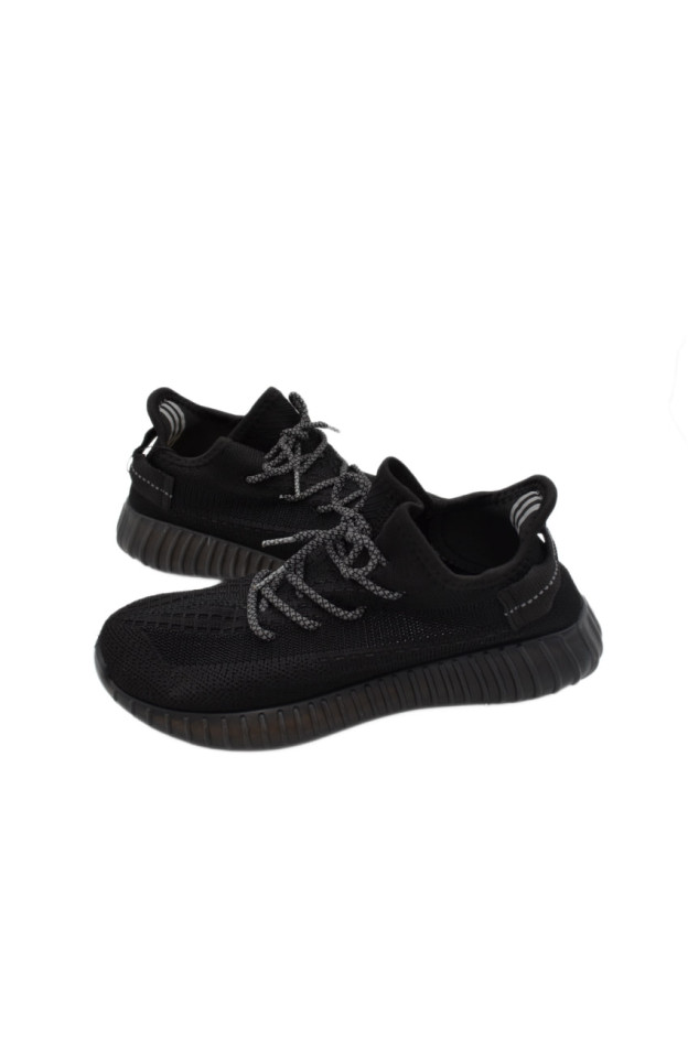 Кросівки для хлопчика або для дівчинки на літо A002-5 текстиль чорний Yeezy Boost 38(р) 