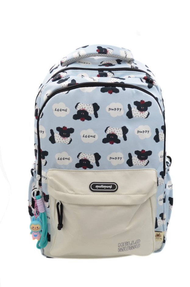 Рюкзак для дівчинки 997577 текстиль блакитний/лате 40*30*12 Puppy