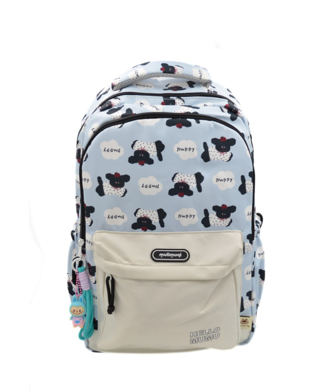 Рюкзак для дівчинки 997577 текстиль блакитний/лате 40*30*12 Puppy