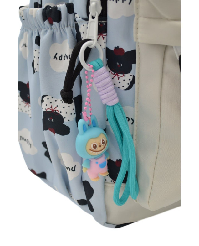 Рюкзак для дівчинки 997577 текстиль блакитний/лате 40*30*12 Puppy