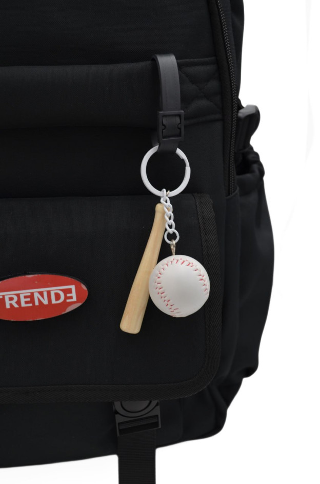 Рюкзак для хлопчика S370 текстиль чорний 41*30*13 Baseball брелок