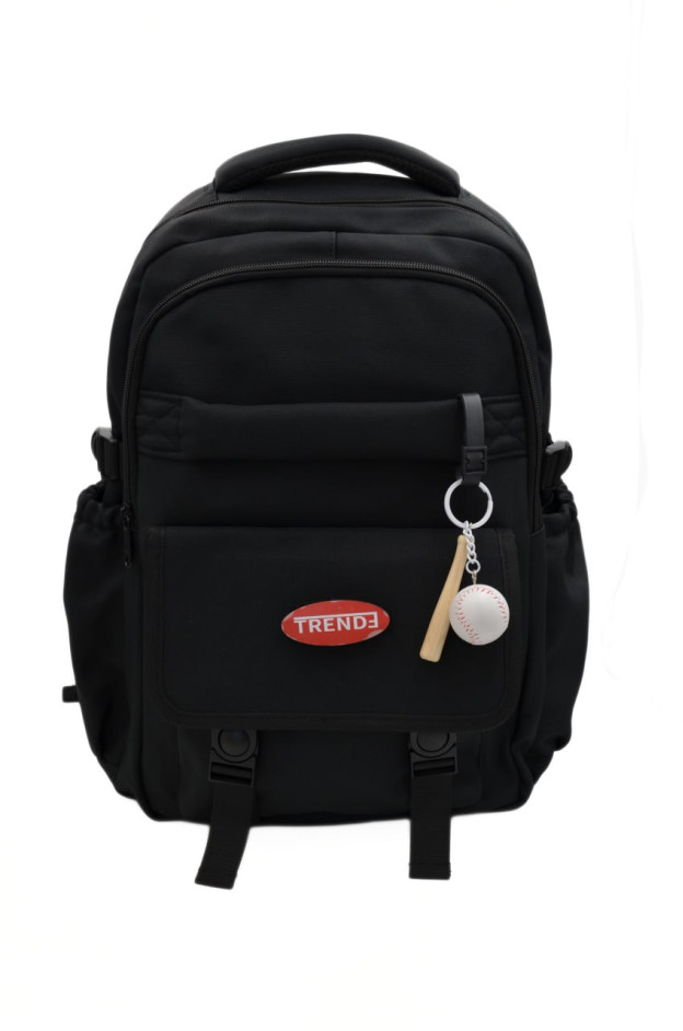 Рюкзак для хлопчика S370 текстиль чорний 41*30*13 Baseball брелок