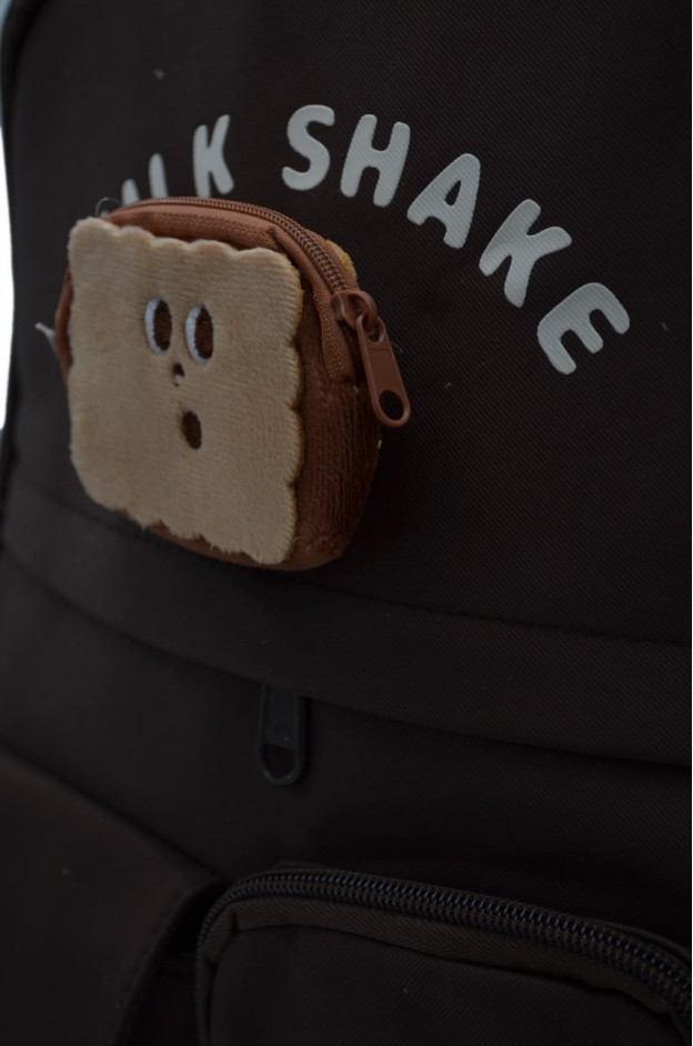 Рюкзак для дівчинки або для хлопчика S391 текстиль шоколад 45*31*12 Milk Shake