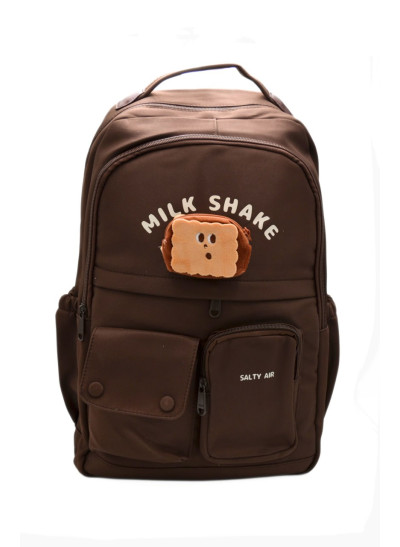 Рюкзак для дівчинки або для хлопчика S391 текстиль шоколад 45*31*12 Milk Shake