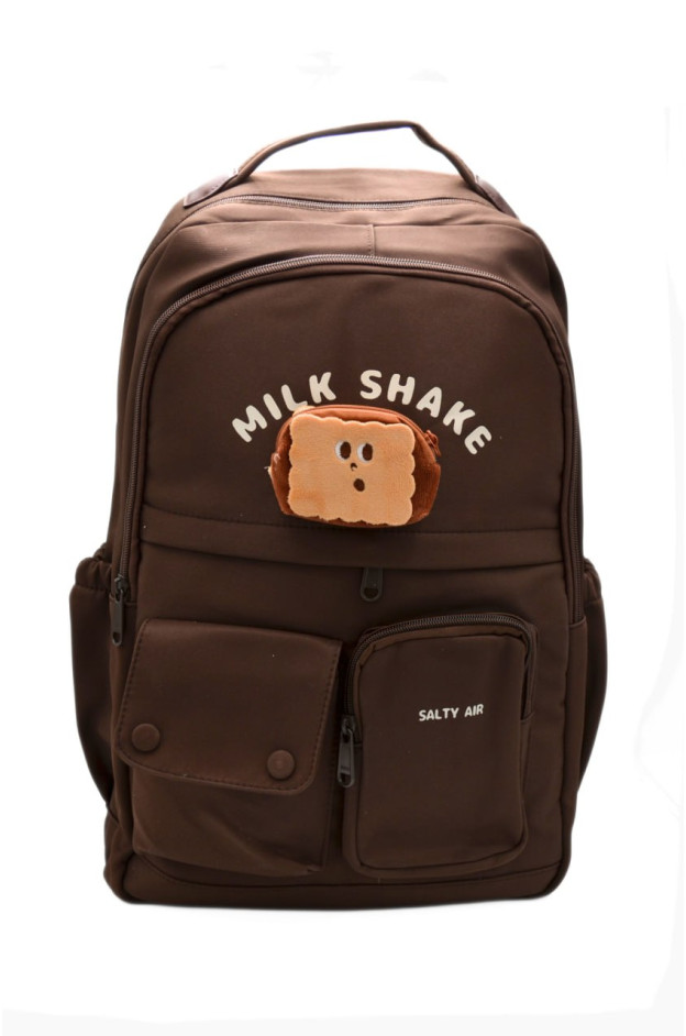 Рюкзак для дівчинки або для хлопчика S391 текстиль шоколад 45*31*12 Milk Shake