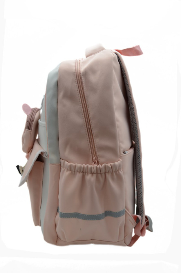 Рюкзак для дівчинки S591# текстиль рожевий/сірий 42*30*13 Camping
