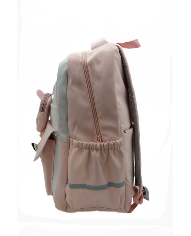 Рюкзак для дівчинки S591# текстиль рожевий/сірий 42*30*13 Camping