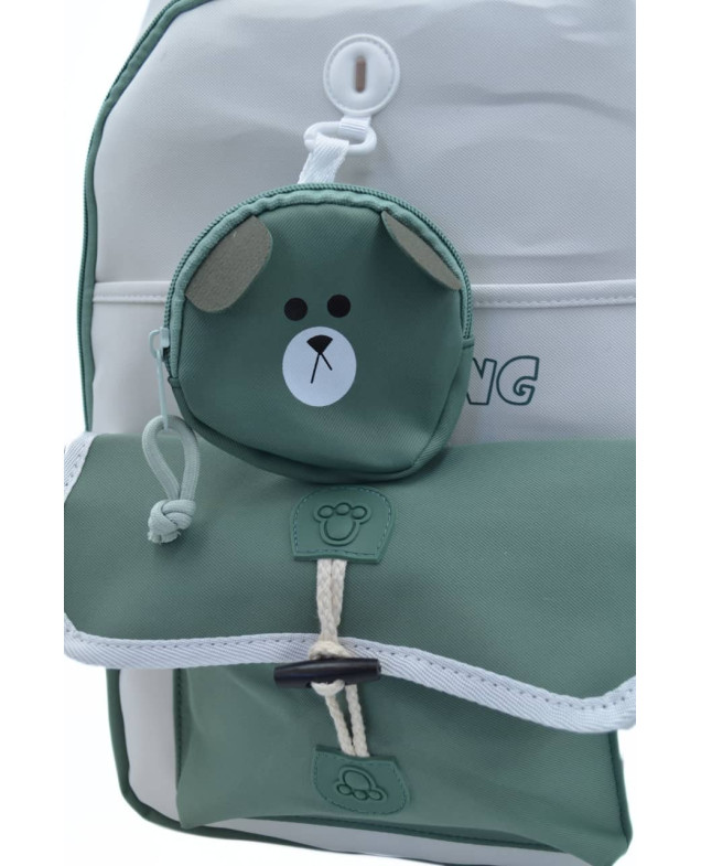 Рюкзак для дівчинки S591# текстиль зелений 42*30*13 Camping