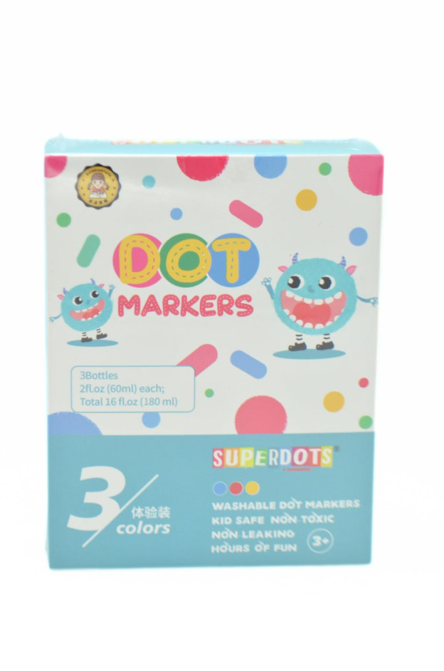 Маркери для дітей C35506 Dot markers,3 кольори по 60 мл
