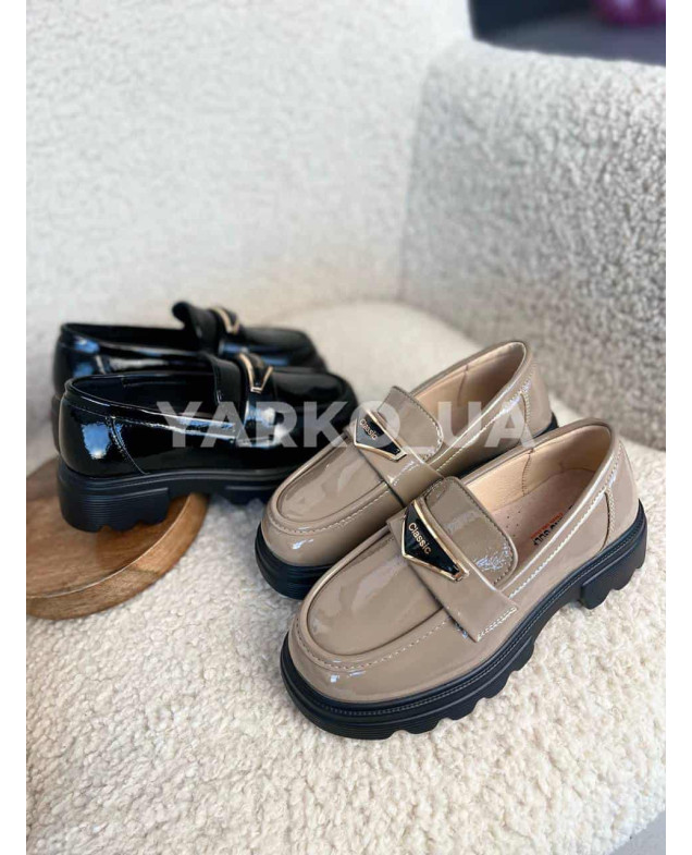 Лофери для дівчат весна/осінь C10864-3 з еко-шкіри лакові Classic 33(р)
