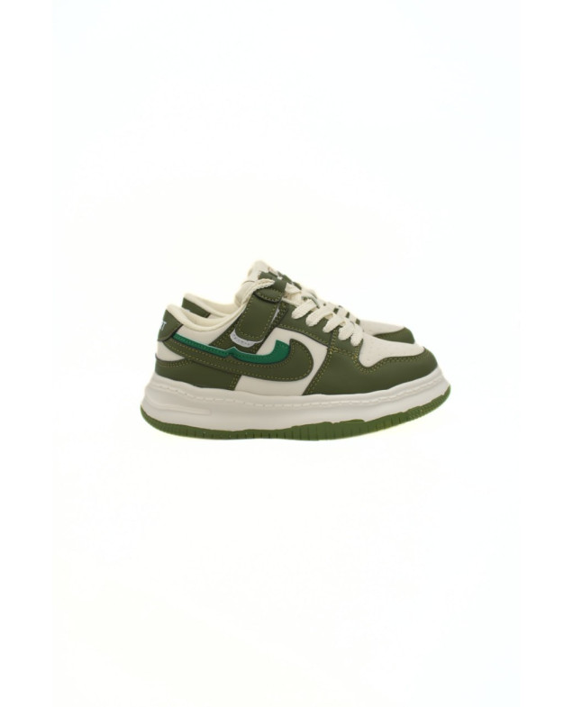 Кросівки для хлопчика весна-осінь BD3489-5C екошкіра хакі/молочний Nike,подвійна емблема 32(р) 