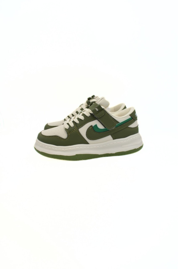 Кросівки для хлопчика весна-осінь BD3489-5C екошкіра хакі/молочний Nike,подвійна емблема 32(р) 
