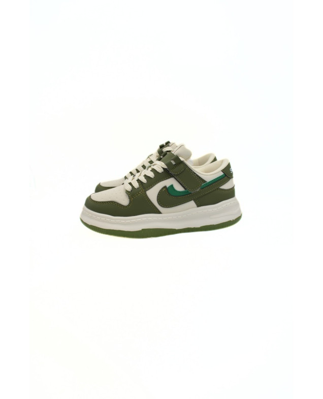 Кросівки для хлопчика весна-осінь BD3489-5C екошкіра хакі/молочний Nike,подвійна емблема 32(р) 
