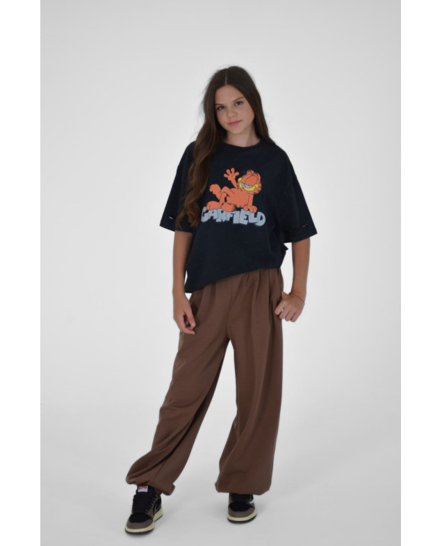 Футболка для дівчинки на літо 500128 котон чорний GARFIELD one size(р) 