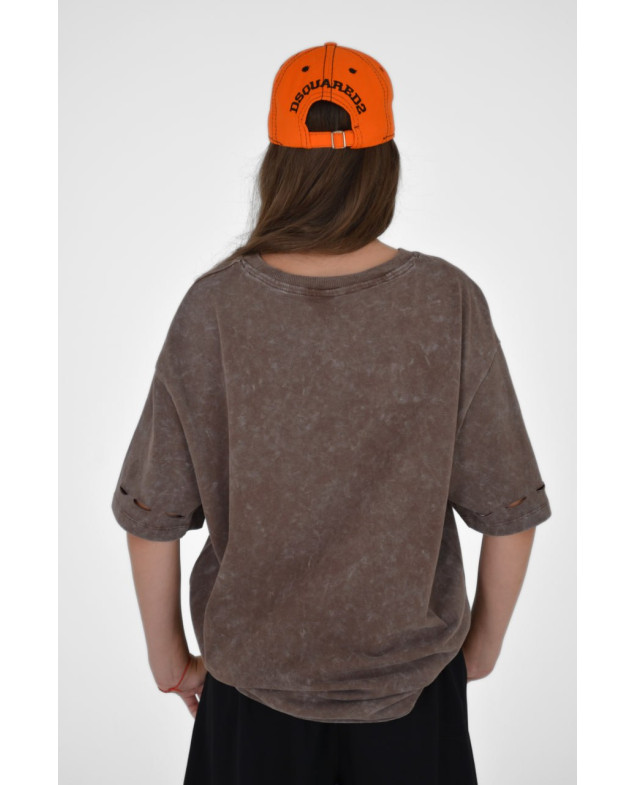 Футболка для дівчинки на літо 500128 котон коричневий GARFIELD one size(р)