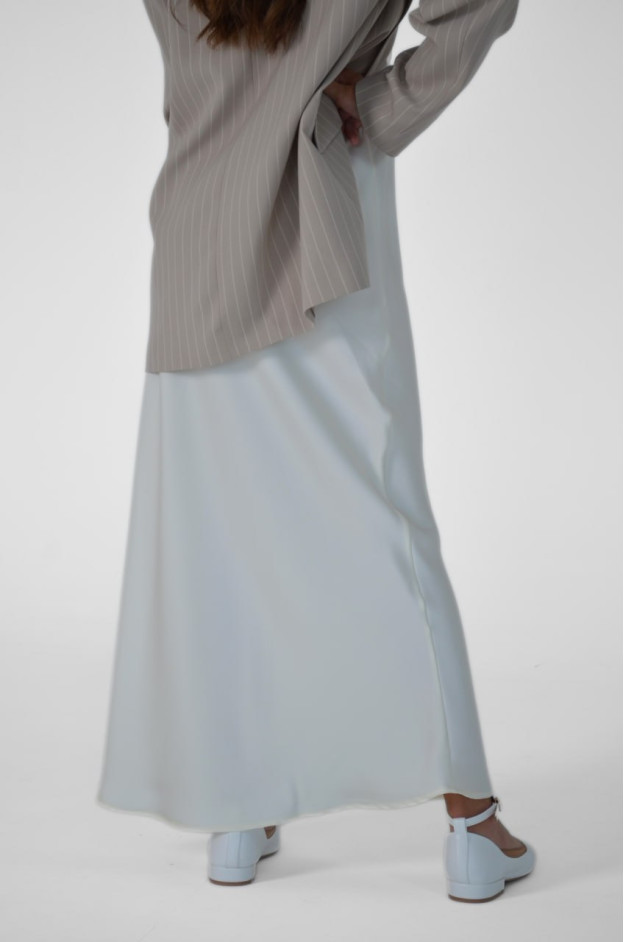 Спідниця для дівчинки на літо 218 котон/акрил молочний midi однотон one size(р) 