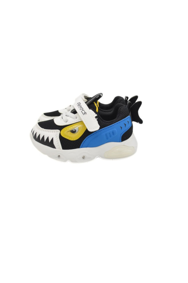 Кросівки для хлопчика весна-осінь T-11082-B екошкіра/сітка чорний/білий SPORT 21(р) 