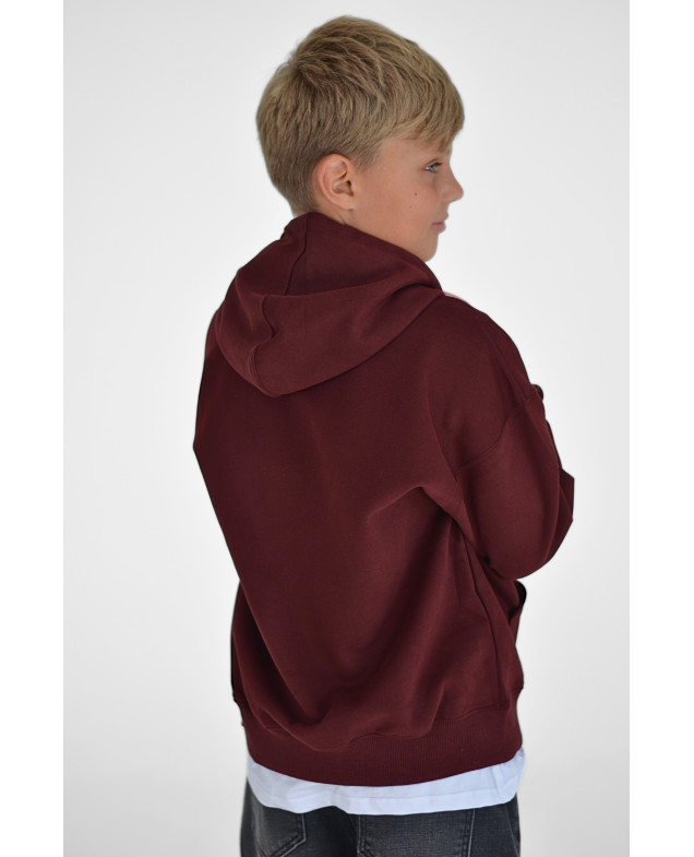 Худі для дівчинки або для хлопчика весна-осінь 58152 котон бордо Original Design 140(р) 