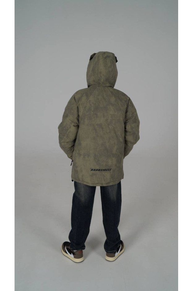 Куртка для хлопчика на зиму M25013 холофайбер/велюр хакі Designer з окулярами 128(р)