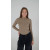 Боді для дівчинки весна-осінь 801# котон капучино комірець-стійка на замочку S(р)