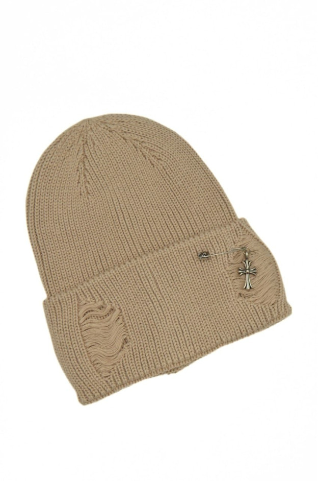 Шапка для дівчинки весна-осінь 998000 котон/акрил бежевий Булавка 54(р) 