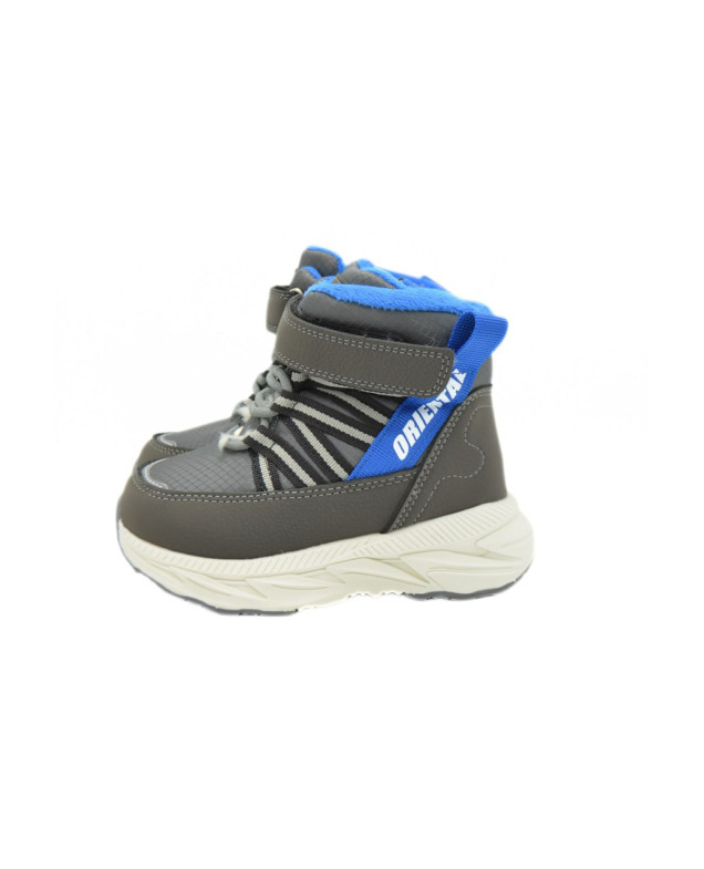 Черевики для хлопчика на зиму B40493-2 екошкіра/хутро сірий ORIENTAL waterproof 28(р) 