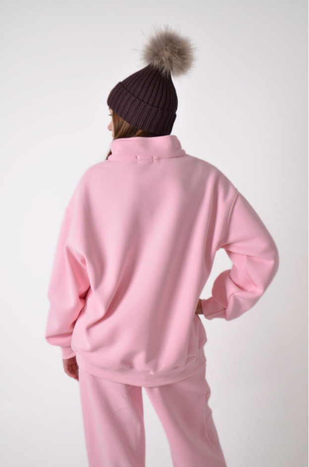 Костюм спорт для дівчинки на зиму 9366 котон/велюр світлий рожевий Women's Club L(р)