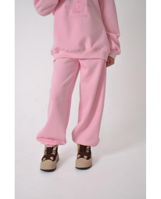 Костюм спорт для дівчинки на зиму 9366 котон/велюр світлий рожевий Women's Club L(р)