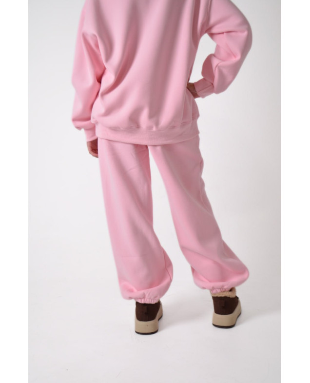 Костюм спорт для дівчинки на зиму 9366 котон/велюр світлий рожевий Women's Club L(р)