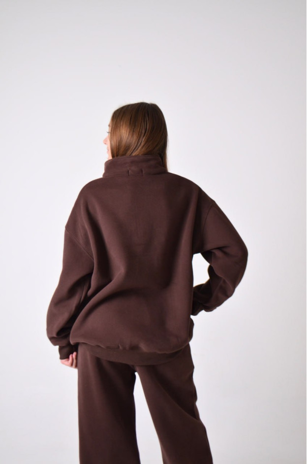 Костюм спорт для дівчинки на зиму 9366 котон/велюр шоколад Women's Club XL(р) 