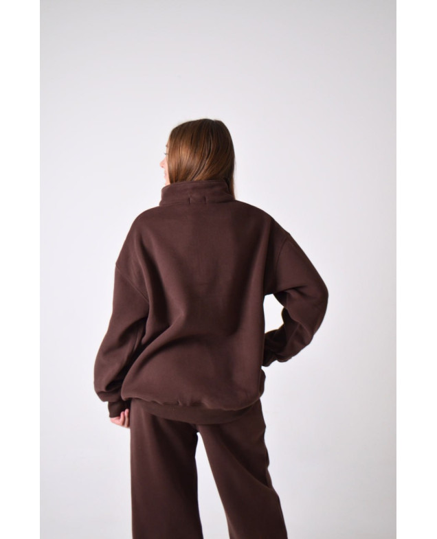 Костюм спорт для дівчинки на зиму 9366 котон/велюр шоколад Women's Club XL(р) 