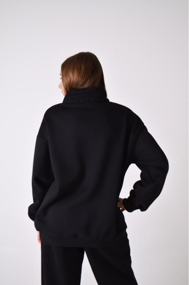 Костюм спорт для дівчинки на зиму 9366 котон/велюр чорний Women's Club L(р) 