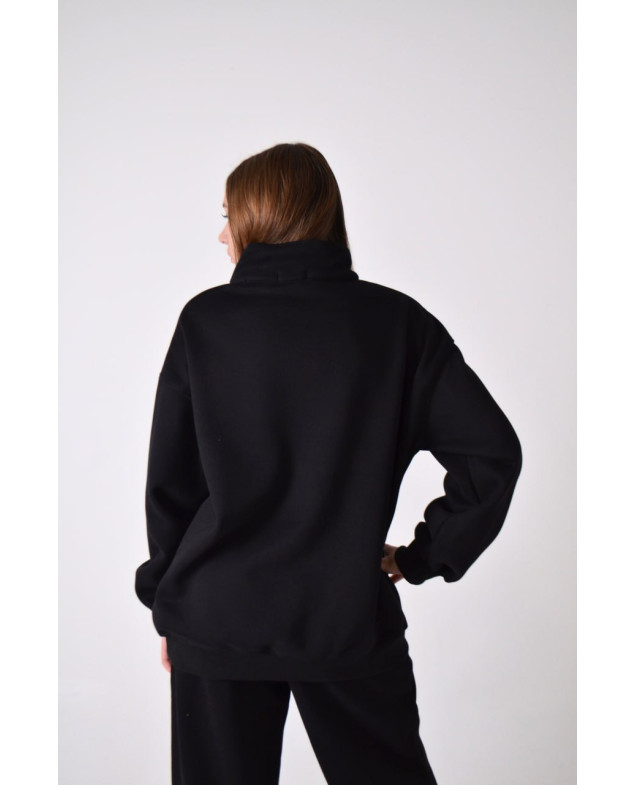 Костюм спорт для дівчинки на зиму 9366 котон/велюр чорний Women's Club M(р)