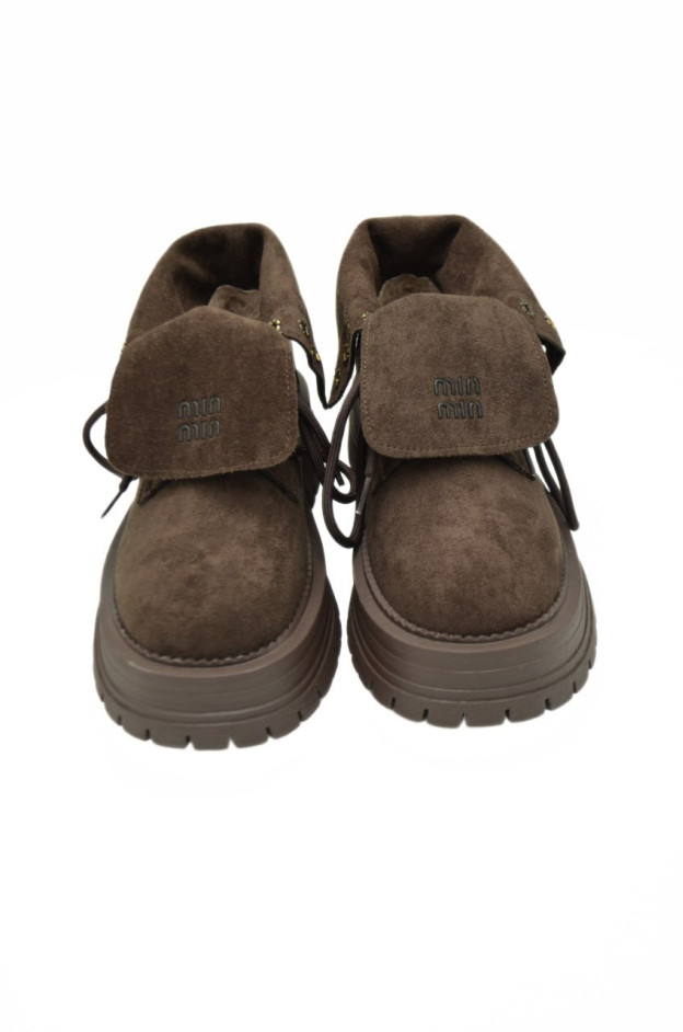 Черевики для дівчинки на зиму 197-212 екозамша/штучне хутро шоколад Min Min 39(р)