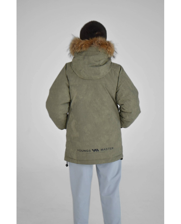 Куртка для хлопчика на зиму M25001 холофайбер/фліс хакі Master 116(р) 