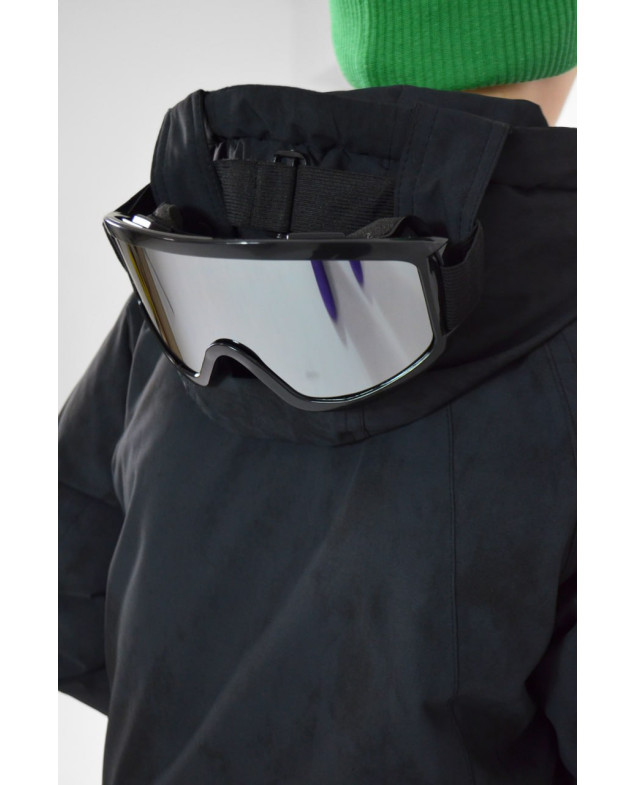 Куртка для хлопчика на зиму M25013 холофайбер/велюр графіт/чорний Designer з окулярами 128(р) 
