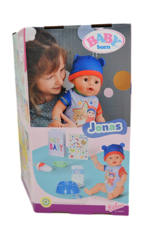 Лялька Baby born Original для дівчинки 834848 пупс Jonas з аксесуарами,43 см