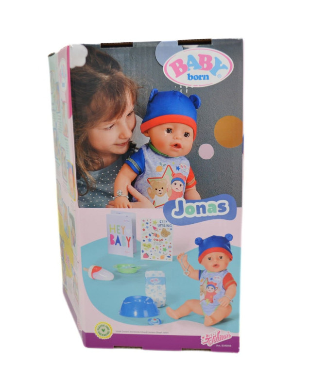 Лялька Baby born Original для дівчинки 834848 пупс Jonas з аксесуарами,43 см