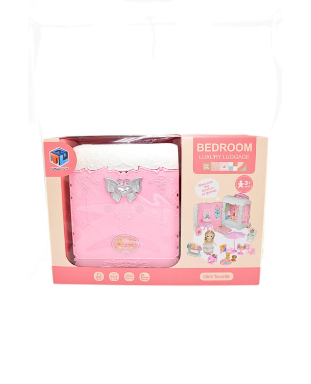Будинок для дівчинки 6688-9 Bedroom,меблі/аксесуари/2 ляльки/улюбленці
