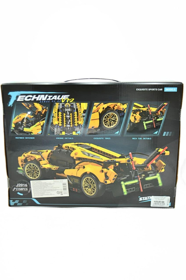 Конструктор для хлопчика J2016 Lamborghini Techniaue V12,1158 деталей