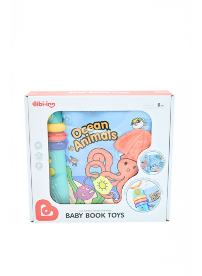 Книжка для дітей 6075 м'яка Ocean Animals,підсвітка/звук