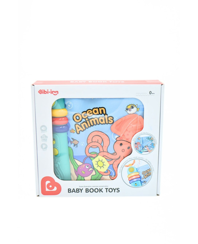 Книжка для дітей 6075 м'яка Ocean Animals,підсвітка/звук