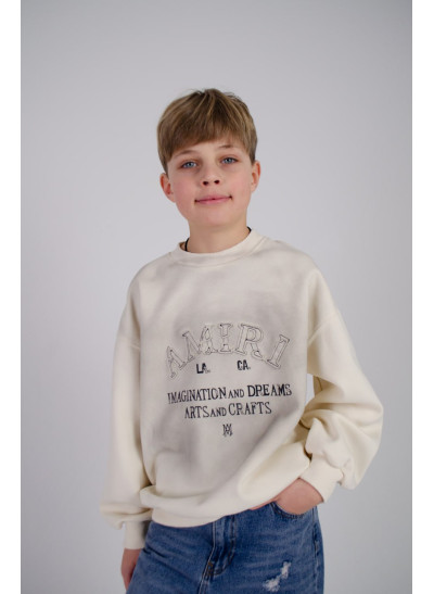 Світшот для дівчинки або для хлопчика весна-осінь 66010 котон молочний AMIRI 140(р)