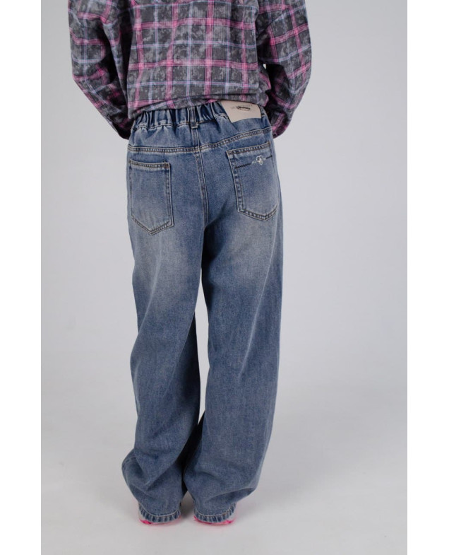 Джинси для дівчинки весна-осінь C26839 котон блакитний CHEENK рванка 170(р) 