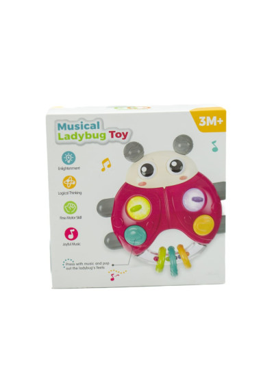 Брязкальце для дітей G310 музичне Ladybug