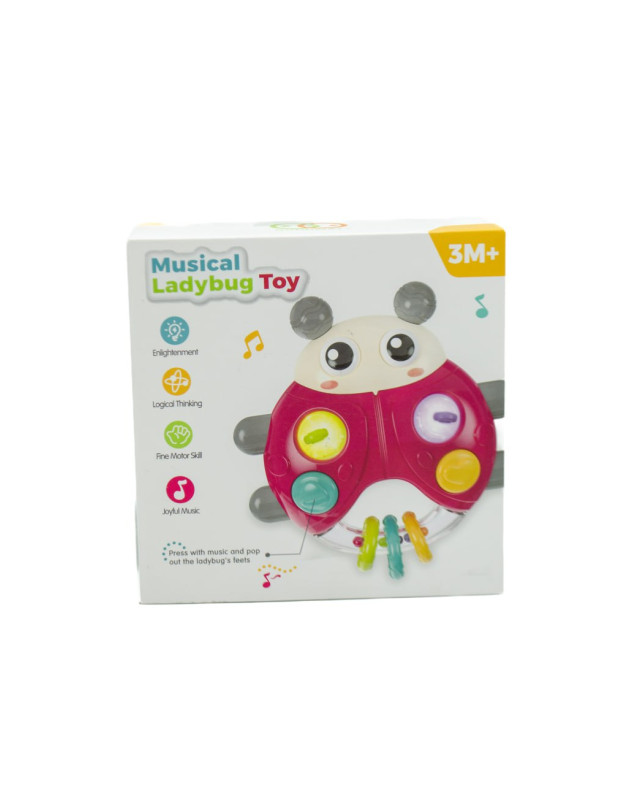 Брязкальце для дітей G310 музичне Ladybug