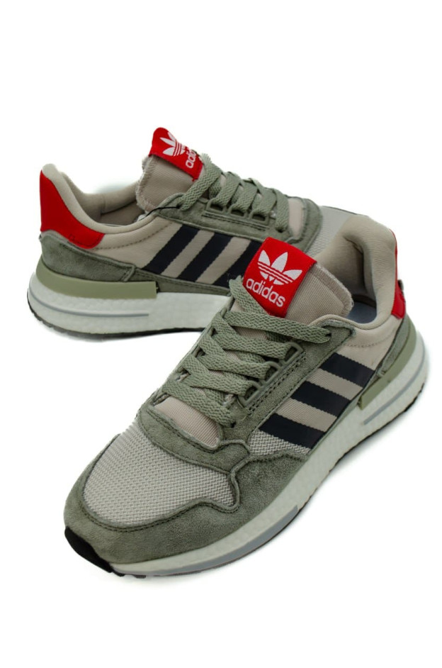 Кросівки для хлопчика весна-осінь U-8014 екошкіра/сітка оливка Adidas 37(р) 