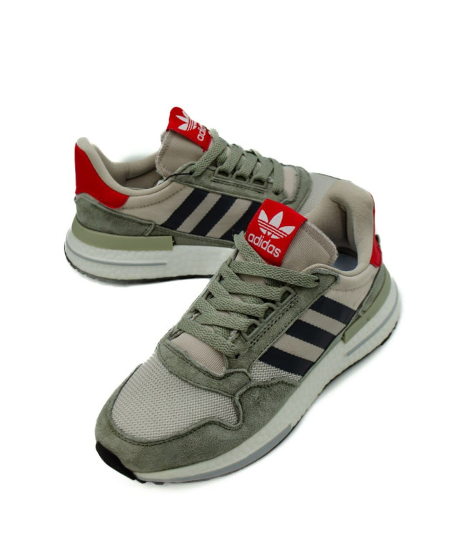 Кросівки для хлопчика весна-осінь U-8014 екошкіра/сітка оливка Adidas 37(р) 