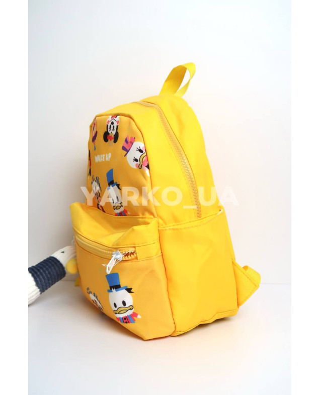Рюкзак для дітей H-578-5 текстиль жовтий брелок-каченя 28*22*10 см