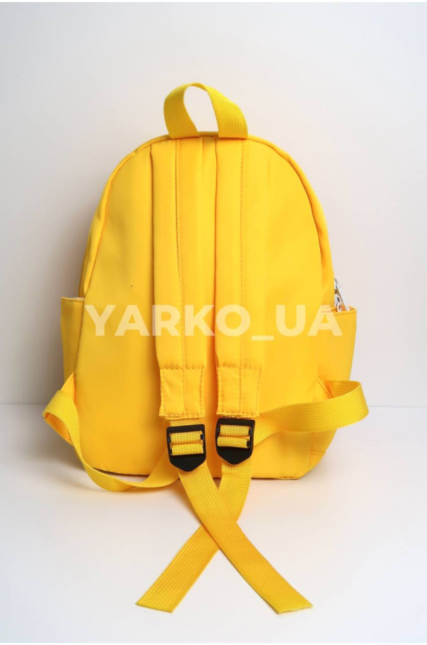 Рюкзак для дітей H-578-5 текстиль жовтий брелок-каченя 28*22*10 см